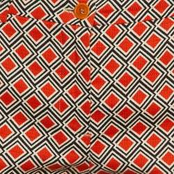 Weekend Max Mara Orange Printed Cotton Capri Pants S