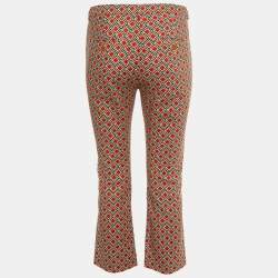 Weekend Max Mara Orange Printed Cotton Capri Pants S
