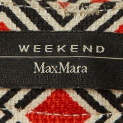 Weekend Max Mara Orange Printed Cotton Capri Pants S