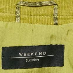 Weekend Max Mara Lime Green Corduroy Button Down Jacket XL