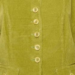 Weekend Max Mara Lime Green Corduroy Button Down Jacket XL