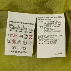 Weekend Max Mara Lime Green Corduroy Button Down Jacket XL