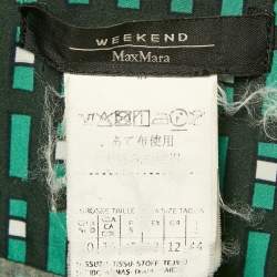 Weekend Max Mara Green Printed Cotton Ravello Wrap Dress M