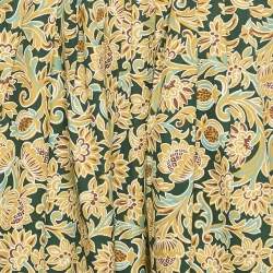 Weekend Max Mara Green/Multicolor Floral Print Pleated Long Skirt M
