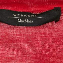 Weekend Max Mara Red Jersey Belted Short Dress S