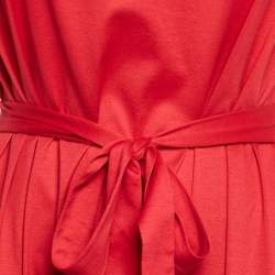Weekend Max Mara Red Jersey Belted Short Dress S