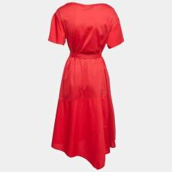 Weekend Max Mara Red Jersey Belted Short Dress S