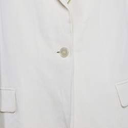 Weekend Max Mara Off-White Straight Fluid Papaile Blazer XXL