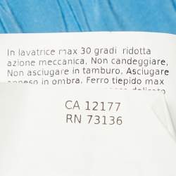 Weekend Max Mara Blue Cotton Blend Pleated Maxi Skirt M