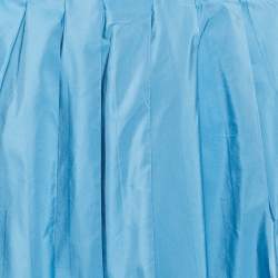 Weekend Max Mara Blue Cotton Blend Pleated Maxi Skirt M