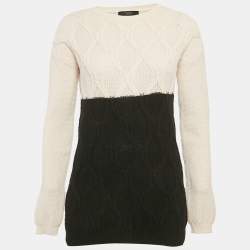 Weekend Max Mara Two-Tone Colorblock Wool Knit Sweater S