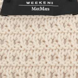 Weekend Max Mara Off White Cotton Knit Top M