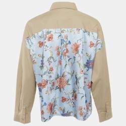 Weekend Max Mara Brown Printed Crepe and Cotton Shirt L