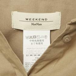 Weekend Max Mara Brown Printed Crepe and Cotton Shirt L