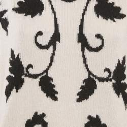 Weekend Max Mara Ivory White Jacquard Wool Knit Sweater L
