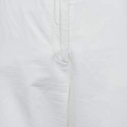 Pre Owned Weekend Max Mara Cream Gabardine Wide-Leg Trousers S