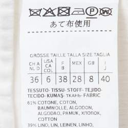 Pre Owned Weekend Max Mara Cream Gabardine Wide-Leg Trousers S