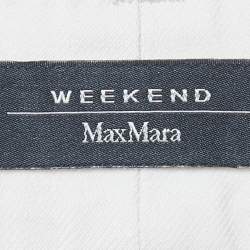 Pre Owned Weekend Max Mara Cream Gabardine Wide-Leg Trousers S