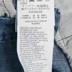 Pre Owned Weekend Max Mara Blue Chambray Wide-Leg Trousers S