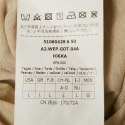 Pre Owned Weekend Max Mara Green Crepe Plisse Maxi Skirt L