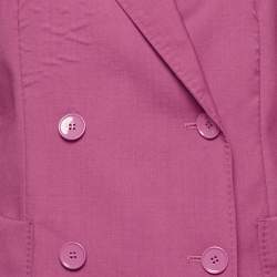 Pre Owned Weekend Max Mara Pink Wool Double Breasted Suit S