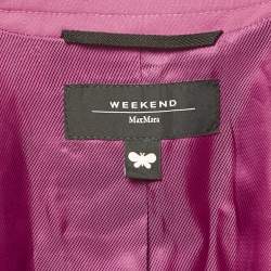 Pre Owned Weekend Max Mara Pink Wool Double Breasted Suit S