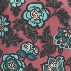 Pre Owned Weekend Max Mara Purple Floral Print Silk Aral Midi Dress M