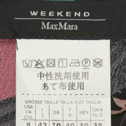 Pre Owned Weekend Max Mara Purple Floral Print Silk Aral Midi Dress M