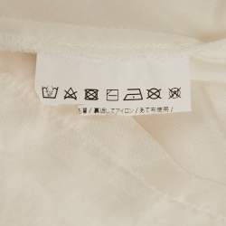 Pre Owned Weekend Max Mara White Sequin Embroidered Silk and Jersey Top L