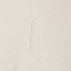 Pre Owned Weekend Max Mara White Sequin Embroidered Silk and Jersey Top L