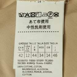 Pre Owned Weekend Max Mara Beige Cotton Belted Button Front Dress L