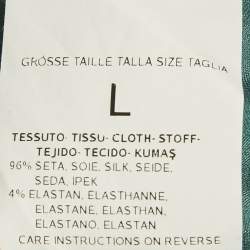 Pre Owned Weekend Max Mara Green Silk Satin Full Sleeve Button Front Shirt L