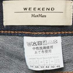 Pre Owned Weekend Max Mara Dark Blue Denim Wide Leg Jeans M Waist 31"