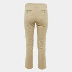 Pre Owned Weekend Max Mara Beige Cotton Trousers S