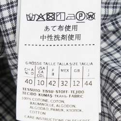 Pre Owned Weekend Max Mara Black Checked Cotton Button Front Tunic L