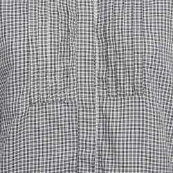 Pre Owned Weekend Max Mara Black Checked Cotton Button Front Tunic L