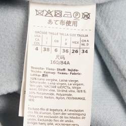 Pre Owned Weekend Max Mara Blue Wool Double-Breasted Coat S