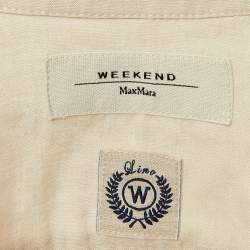 Pre Owned Weekend Max Mara Beige Linen Blend Shirt M
