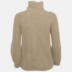 Pre Owned Weekend Max Mara Brown Rib Knit Sweater XS