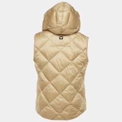 Pre Owned Weekend Max Mara Beige Quilted Down Vest L