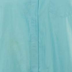 Pre Owned Weekend Max Mara Blue Cotton Button Front Shirt M