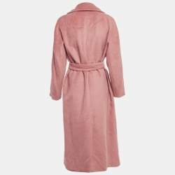 مملوكة مسبقًا معطف ويكند ماكس مارا وردي من مزيج الصوف مع حزام مقاس صغير