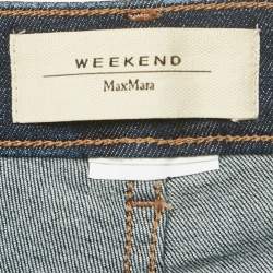 مملوكة مسبقًا Weekend Max Mara Blue Faded Denim Boot-Cut Jeans M/Waist 31"