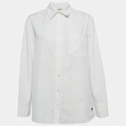 Pre Owned Weekend Max Mara White Cotton Long Sleeve Shirt S