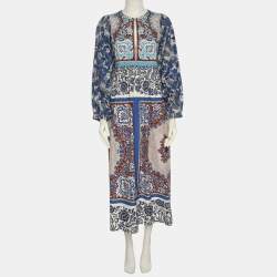 Pre Owned Weekend Max Mara Multcolor Ghiotto Printed Cotton Dress M
