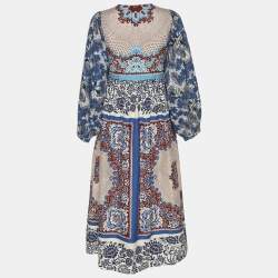 Pre Owned Weekend Max Mara Multcolor Ghiotto Printed Cotton Dress M
