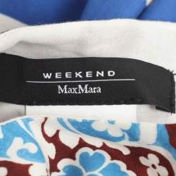 Pre Owned Weekend Max Mara Multcolor Ghiotto Printed Cotton Dress M