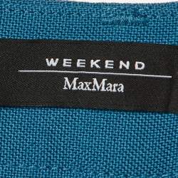 Pre Owned Weekend Max Mara Blue Wool Straight Leg Pants S