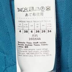 Pre Owned Weekend Max Mara Blue Wool Straight Leg Pants S