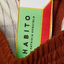 Pre Owned بنطلون ويك إند ماكس مارا صوفي بني مستقيم الساق مقاس صغير